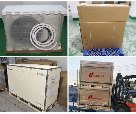 Aire acondicionado híbrido de invertidor solar ac dc para el hogar capacidad de refrigeración 9000btu conjunto completo