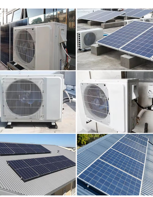 Aire acondicionado híbrido de invertidor solar ac dc para el hogar capacidad de refrigeración 9000btu conjunto completo