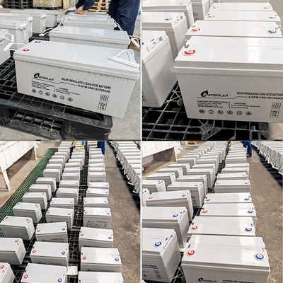 Batería de gel sellado 2v 12v 200ah 100ah 150ah para el ciclo profundo Sistema de energía de almacenamiento solar