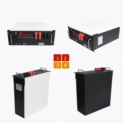 Baterías de iones de litio amosolares de 48V/51.2V para almacenamiento solar 100ah 200ah 10kwh 20kwh