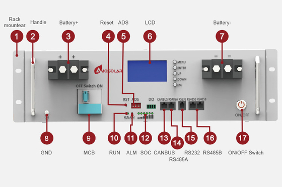 Long-lasting Lifepo4 48v 100ah 200ah batería de iones de litio para sistemas de almacenamiento de energía solar