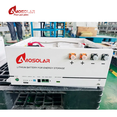 Batería de litio de 48 V montada en rack Amosolar de 100Ah/200Ah para el rendimiento del sistema fotovoltaico solar