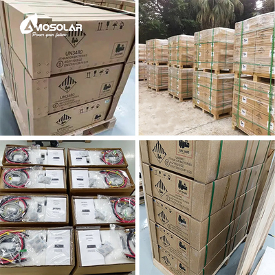 Batería de litio de 48 V montada en rack Amosolar de 100Ah/200Ah para el rendimiento del sistema fotovoltaico solar