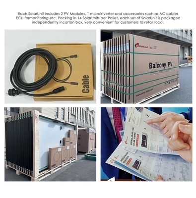 MPPT Controlador Amosolar 1000W 600W 800W Unidad solar para el hogar en el balcón de la red Kit de sistema solar fotovoltaico