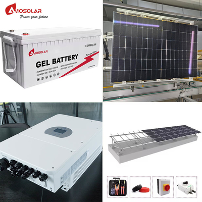 Batería de iones de litio de 1-50KW Amosolar híbrido de red solar para el hogar