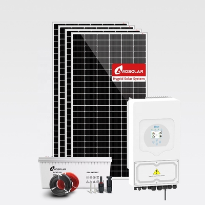 MPPT controlador Amosolar 5kw 10kw Sistema de paneles solares híbridos con batería recargable
