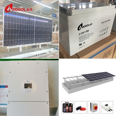 MPPT controlador Amosolar 5kw 10kw Sistema de paneles solares híbridos con batería recargable