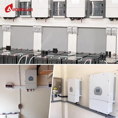 MPPT controlador Amosolar 5kw 10kw Sistema de paneles solares híbridos con batería recargable