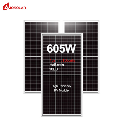 Paneles solares mono de doble vidrio 575w 580w 585w 590w 595w 600w 605w con TUV CE ISO
