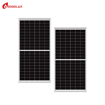 Amosolar media célula 525watt 530watt 535watt 540watt 545watt 550watt Panel solar bifacial