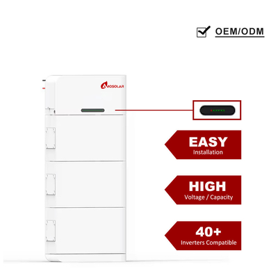 Batería de alta tensión de 512 V con modo de instalación apilable y comunicación CAN