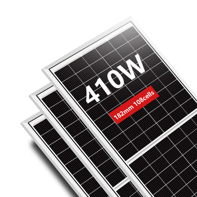 Panel solar monocristalino de media célula Amosolar de 410 W con caja de conexión IP68
