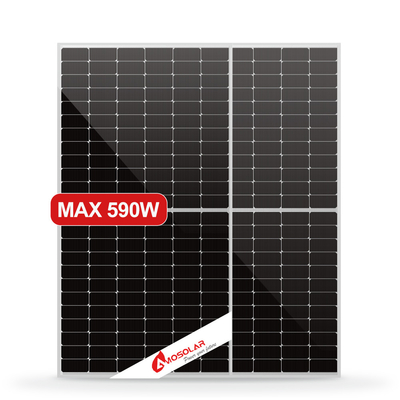 Modulo fotovoltaico solar mono de tipo N de media célula de 182 mm 570W 580W 590W con caja de unión IP68