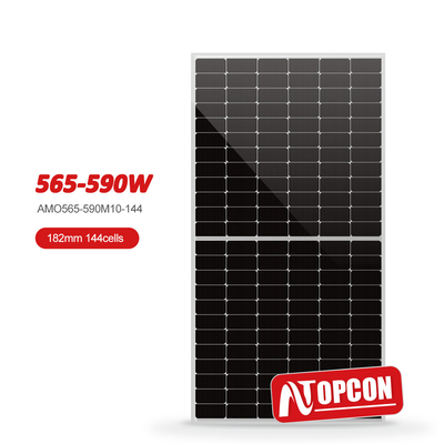 IP68 Caja de unión 570W 580W 590W Paneles solares de tipo N con 144 celdas y medias celdas de 182 mm