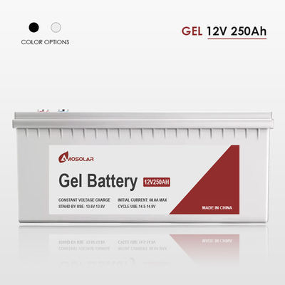 Batería de gel amosolar 12V 24V 50Ah 100Ah 150Ah 200Ah 250Ah para el sistema de almacenamiento solar