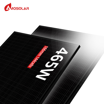 Hoja trasera negra mono todo negro 144 células 440w 450w 460w 465w paneles solares con TUV CE