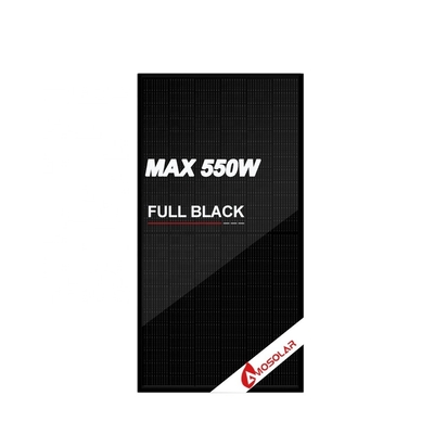 182mm 144 Células 525W 535W 545W Amosolar Panel Solar Todo Negro Modulo Solar para Europa