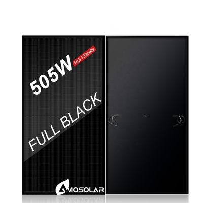 EU Stock 400w 430w 450w 500w 550w Paneles solares totalmente negros con una eficiencia del panel del 21,3%