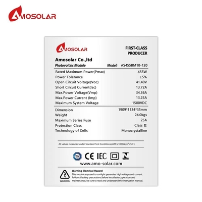 Kit de paneles solares amosolares de 460w con diseño Plug and Play y marco de aluminio anodizado