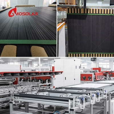 Cuadro de aleación de aluminio anodizado 182mmx182mm 120 Células semicélulas Mono N tipo paneles solares