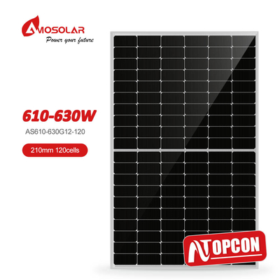 2172*1303*35mm Panel Dimensiones 120 6*20 Células tipo N 610W 620W 630W Paneles solares