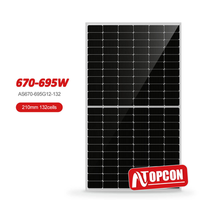 Modulo fotovoltaico monocristalino Amosolar de 210 mm 2384*1303*35mm 210*210mm para soluciones solares