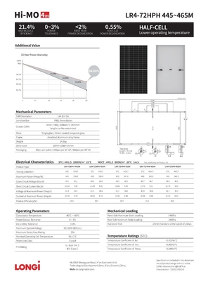 Longi HiMO 7 Panel solar de doble cristal 610w 620w 585w 595w 605w para el sistema de energía solar