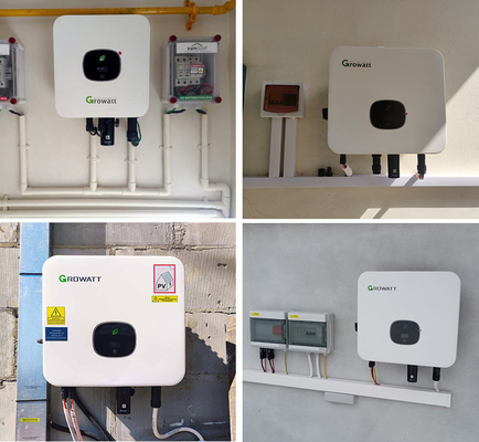 Instalación en tierra Growatt Mod 10KTL3-X 10KW En la red de conexión 3 fase inversor solar con MPPT