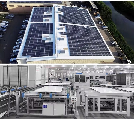 EU Stock Longi Hi MO 6 módulos solares 590W 600W N tipo marco de aleación de aluminio anodizado