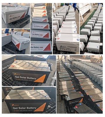Amosolar Batería de plomo ácido de 12V 24V 100Ah 200Ah para energía solar e inversor