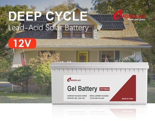 Amosolar Batería de plomo ácido de alta capacidad 12V 24V 100Ah 200Ah para sistema de energía solar