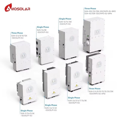 Inversor solar de cadena de fase única de 6kw con salida de 220V/230V/240V y conversión solar