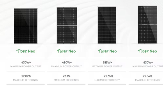 Panel solar bifacial de 500w con salida de energía de 500w