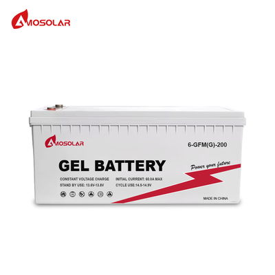 Batería de almacenamiento solar de gel amosolar 12V 150Ah 200Ah para almacenamiento a temperatura ambiente de la casa