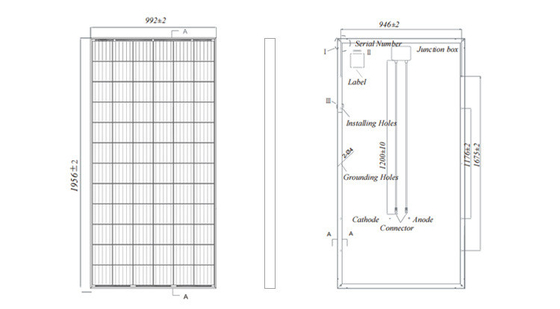 18.3% 24v 36v 330w 340w 350w 400w Panel fotovoltaico solar para el sistema de montaje en el hogar