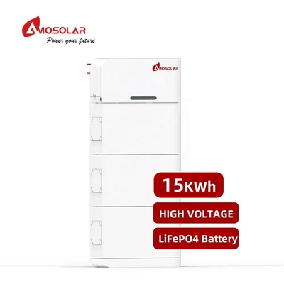 Batería de litio de alto voltaje acumulable Amosolar para respaldo en el hogar y comunicación RS232