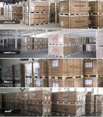 430W-455W JA Proveedores Módulo fotovoltaico solar con tecnología bifacial tipo N y vidrio de 3,2 mm
