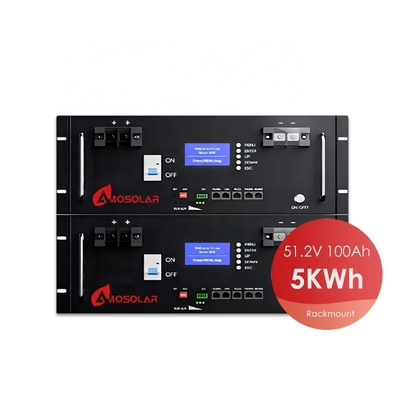 Lifepo4 48V Inversor solar híbrido con 51.2V 100ah 200ah Batería montada en el bastidor de alimentación