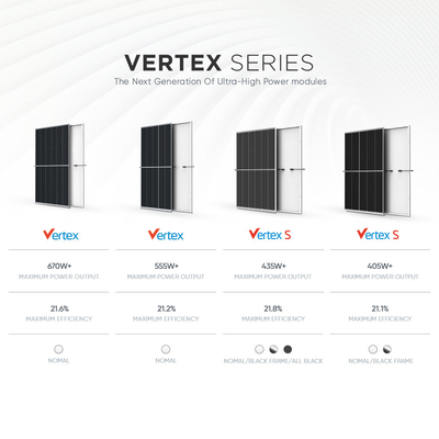 Trina Vertex 435W 500W 550W 600W 670W Paneles solares monocristalinos Modulo fotovoltaico
