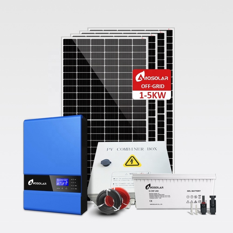 Kit de sistema personalizado de energía solar de 1kw 3kw 5kw para la función de soporte de energía