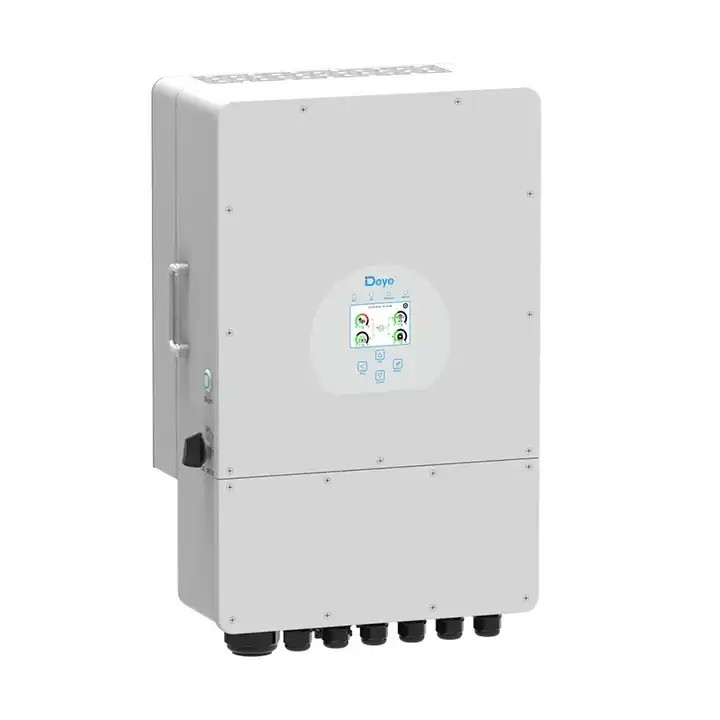 Inversor híbrido Deye de 10kw de salida en tres fases para el sistema eléctrico solar híbrido 380v