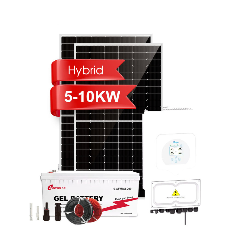 Batería de iones de litio de 1-50KW Amosolar híbrido de red solar para el hogar