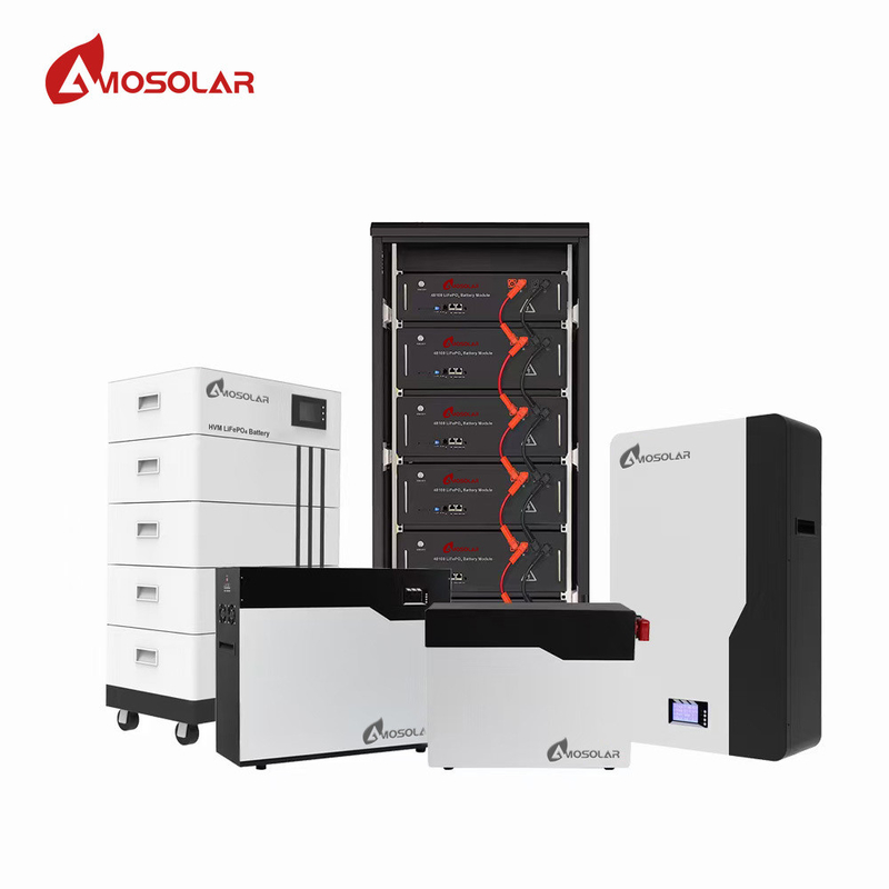 48v 51.2v 100Ah 200Ah Litio Lifepo4 Prismático Celdas Pack Bms Estante de pantalla para sistemas de almacenamiento