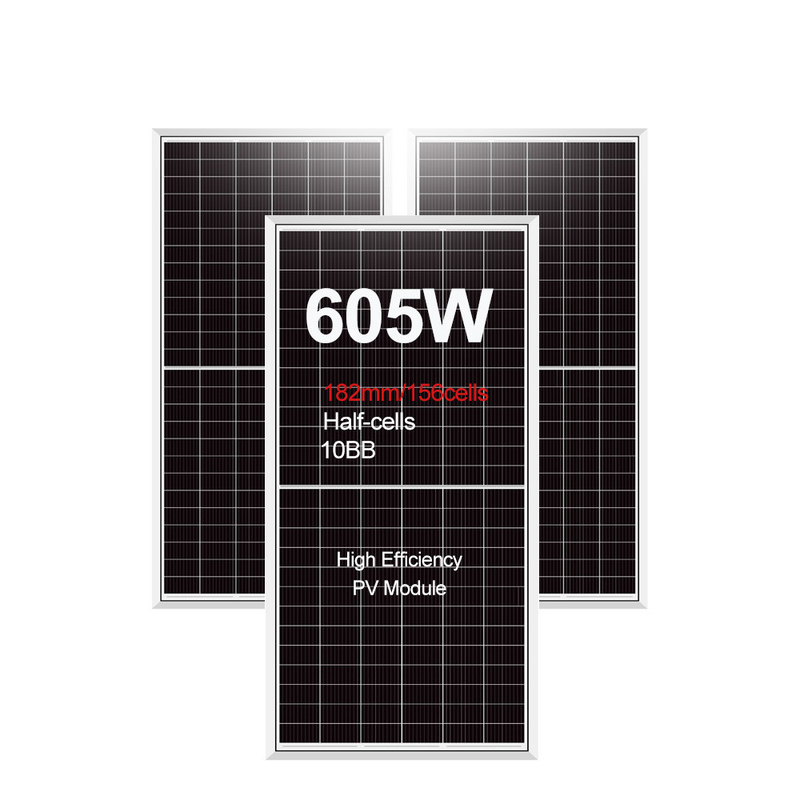 Celdas solares mono IP68 Conjunción nominal de caja 575w 605w Watt módulo fotovoltaico panel solar de media célula