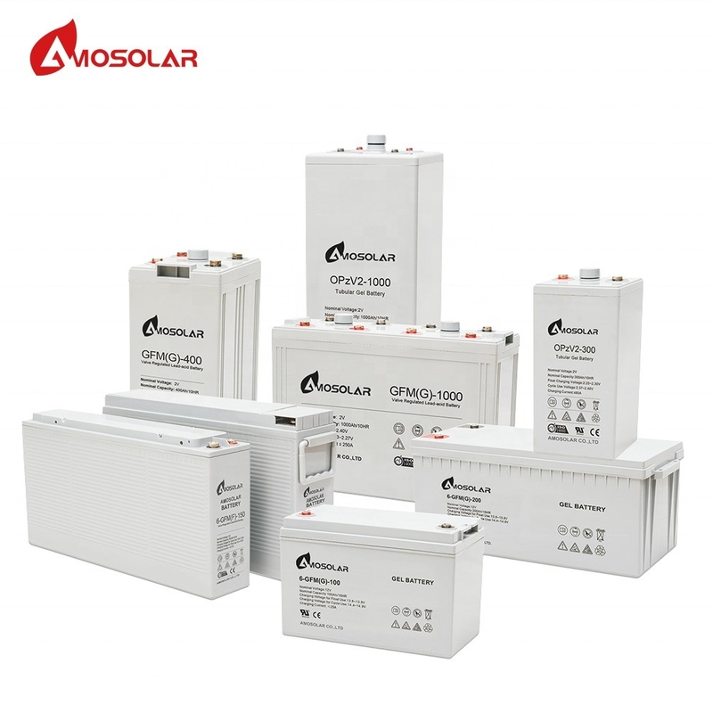 Batería solar AGM de 12V/24V/36V/48V para sistemas solares domésticos recargable y de larga duración