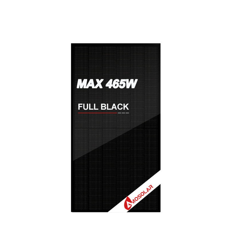 Hoja trasera negra mono todo negro 144 células 440w 450w 460w 465w paneles solares con TUV CE