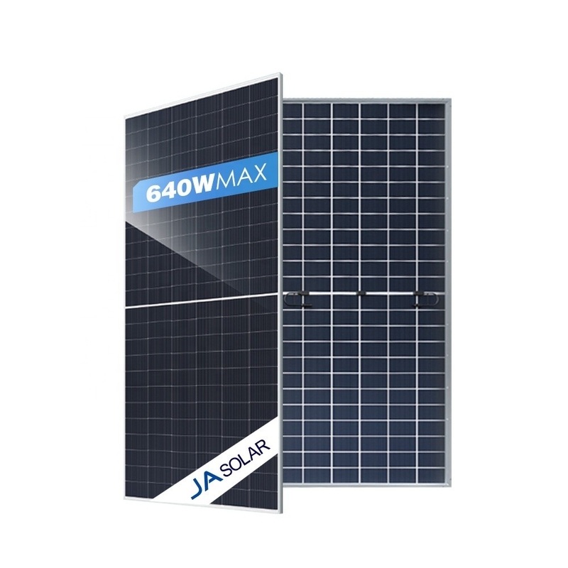 CE TUV IEC Certificado Panel solar bifacial de tipo N monocristalino JA de 620W negro completo