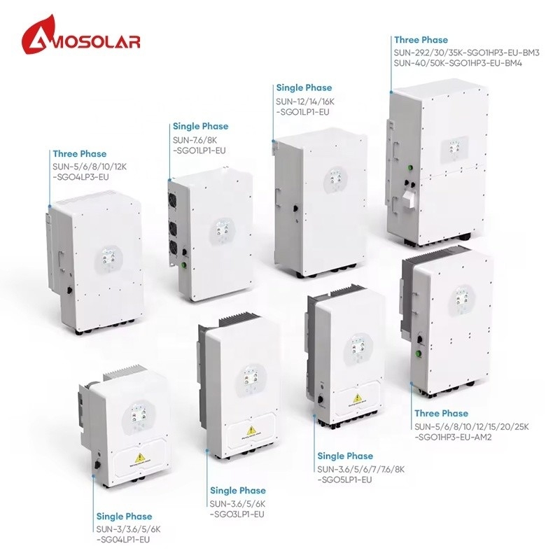 Inversor solar de cadena de fase única de 6kw con salida de 220V/230V/240V y conversión solar
