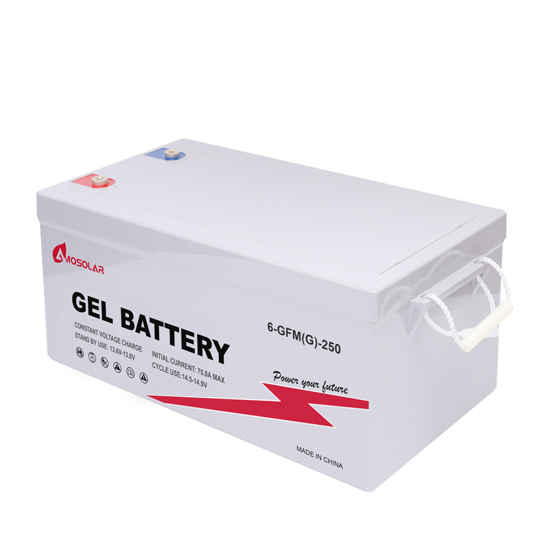 Batería solar de gel de ciclo profundo Amosolar 12V100AH para el sistema de almacenamiento de energía de energía de respaldo
