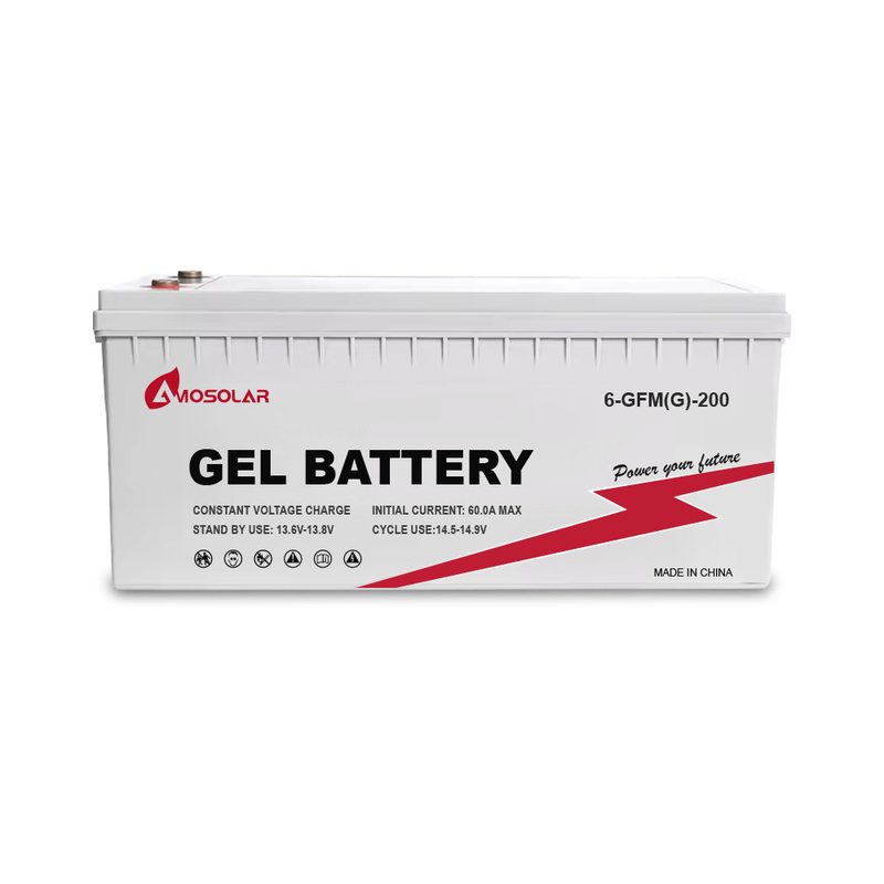 12V 100Ah 200Ah 250Ah Amosolar Energía de ciclo profundo Batería de gel solar para sistema fuera de la red